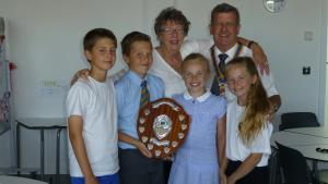 President Mark and Joyce pictured with victorious winners