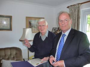 Presentation by Pesident Patrick Langden at the home of Charles Cowlin