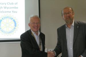 Trevor Stroud admitted to membership of the Rotary Club of High Wycombe at our meeting on 11th April 2023