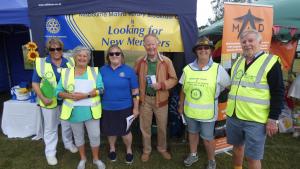 Misbourne Matins, Gerrards Cross & Chalfont St Peter and Jordons & District promoting our Organization at Feast Day Celebrations