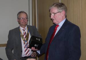 John gets his tankard from President Martin!