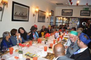 Rotarians and Guest enjoying lunch and fellowship