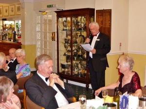 President David addresses members and their wives and guests
