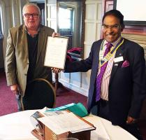 Honorary Membership Award Presentation to PP Ray Needham