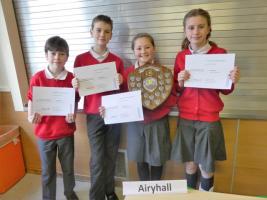The winning team Airyhall Primary School 