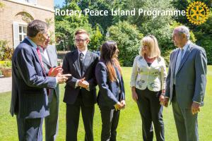 His Excellency with Grainville's representatives & Rotarian Tony Allchurch Chairman of the Rotary Peace Committee.