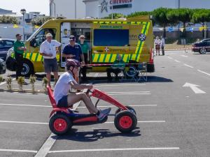 Racing through Ambulance corner at speed.