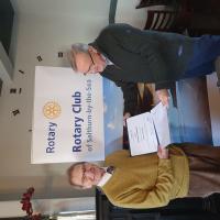 A long service award at Saltburn Rotary
