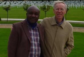 Sep 2014 Peace Scholar visits the American Cemetery - Cambridge