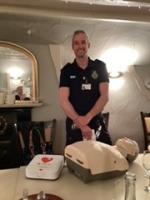 Senior First Responder Alex Twist visited us and demonstrated the latest defibrillator that we recently donated to Hinckley And Bosworth Community First responders