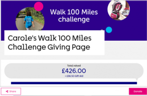 Rotarian Carole Owczarek's 100 mile challenge October 2022