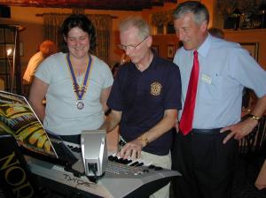 Lara Denis and Norman at the organ