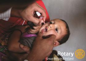 Child receiving Polio Vaccine