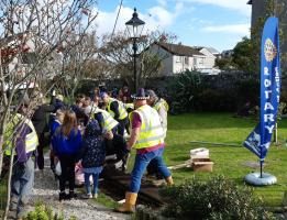 Port St Mary Purple for Polio Crocus planting - 23 Oct 2020 