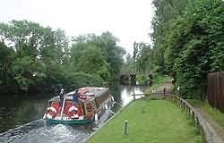 The narrow boat Victoria on the canal