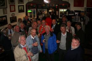 Rotarians enjoying a pint of beer.