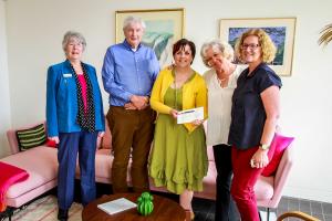 Cheque presentation to Maggies