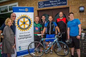 Meeting cyclists from Bury