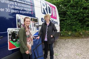 RDW Exhibitions Donate 6 Panel Display Board with Carry Bag to Rotary Club Of Oswestry