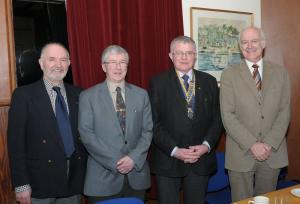 Ritchie Foulds, John Pow, President Norman Pettigrew & Ian MacNaughton