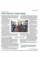 Paul Harris Fellowship article in St Andrews in Focus