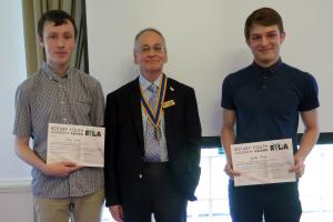 (L-R) Tom Lowe, President Ian Haigh and Jacob Owen