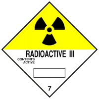 A radiation hazard sign