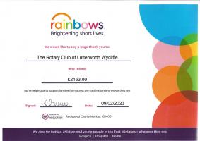 Donation to Rainbows