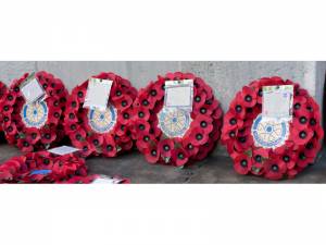 Rotary Wreaths at the Cenotaph