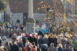 Laying a wreath on Rememberence Sunday