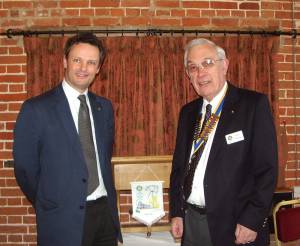 Peter Aldous MP with Club President John Hemming