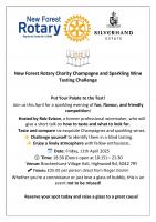 CHARITY CHAMPAGNE and SPARKLING WINE TASTING