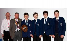 President Geoff Bigg presents the trophy to the class winners