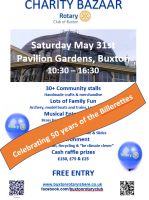 Rotary Charity Bazaar May 31st 