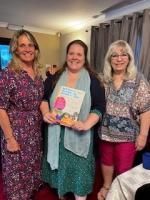 Hannah from Children in Care with Rtn Sarah and club President Jan