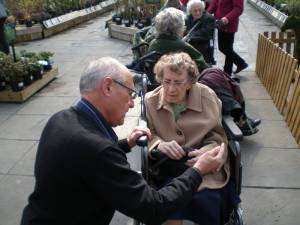 Rotarian Kevin Allatt with Alexandra House resident