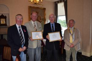 Past President Iain Lockart, Colin Robertson, Bill Dudgeon and President Iain Sim.