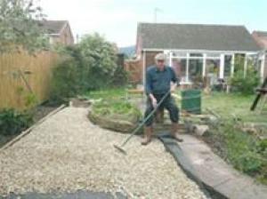 Gardening Crew at work in Betty Shuker's Garden