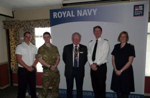 The Royal Navy Presentation Team at a previous Rotary presentation