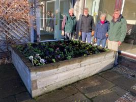Tidying Flowerbeds at Rymonth House