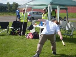 Games for the disabled 2012.

Throwing the Club. A competitor at the Eston Games