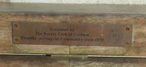 Rotary sponsored bench