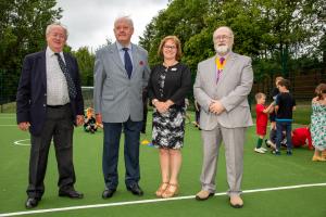 Rotarians Davison,Ribchester and Leake with Headteacher Mrs. P.J. Monaghan