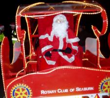 Santa ready to visit the children.