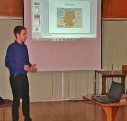 Peter Schubö giving his presentation