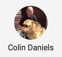 Speaker meeting Colin Daniels, Assistant and Guide Dog Woodie Subject Macular Degeneration