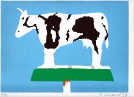 Silk-screen print 'Souvenir van Midden-Delfland Cow'