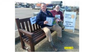 Hythe Rotary, with key parthers, has renovated the marina benches
