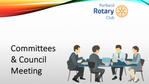 No weekly Club meeting, but Zoom Council Meeting, beginning at 7.15 pm