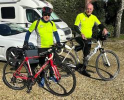 Past President Graham Dawson and President James Slinn set out for more of the Long Ride